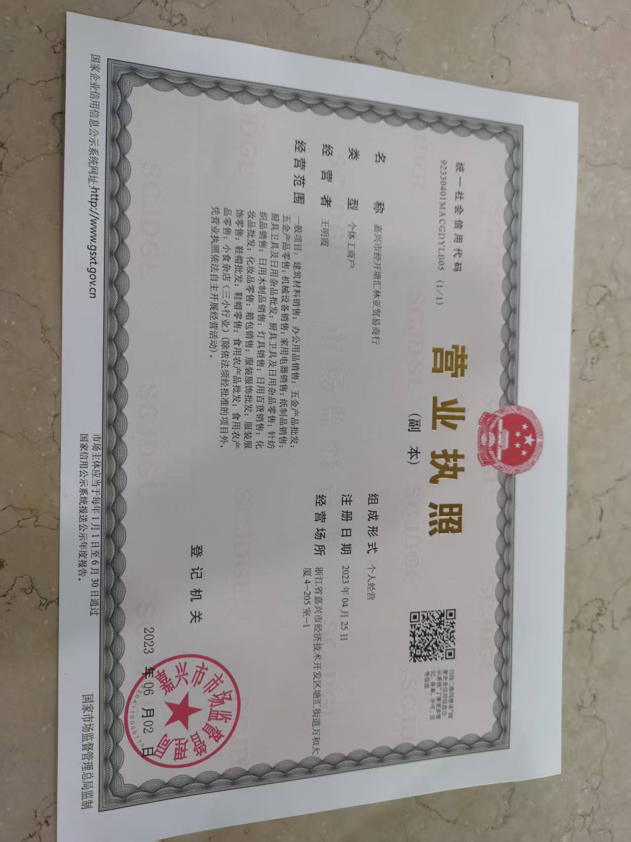 公司营业执照
